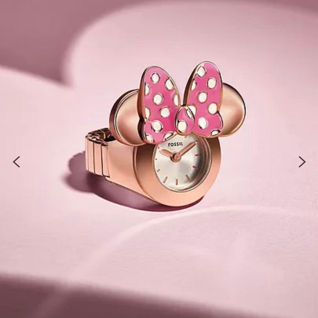 DisneyxFossilローズゴールドトーンステンレススチールウォッチリング