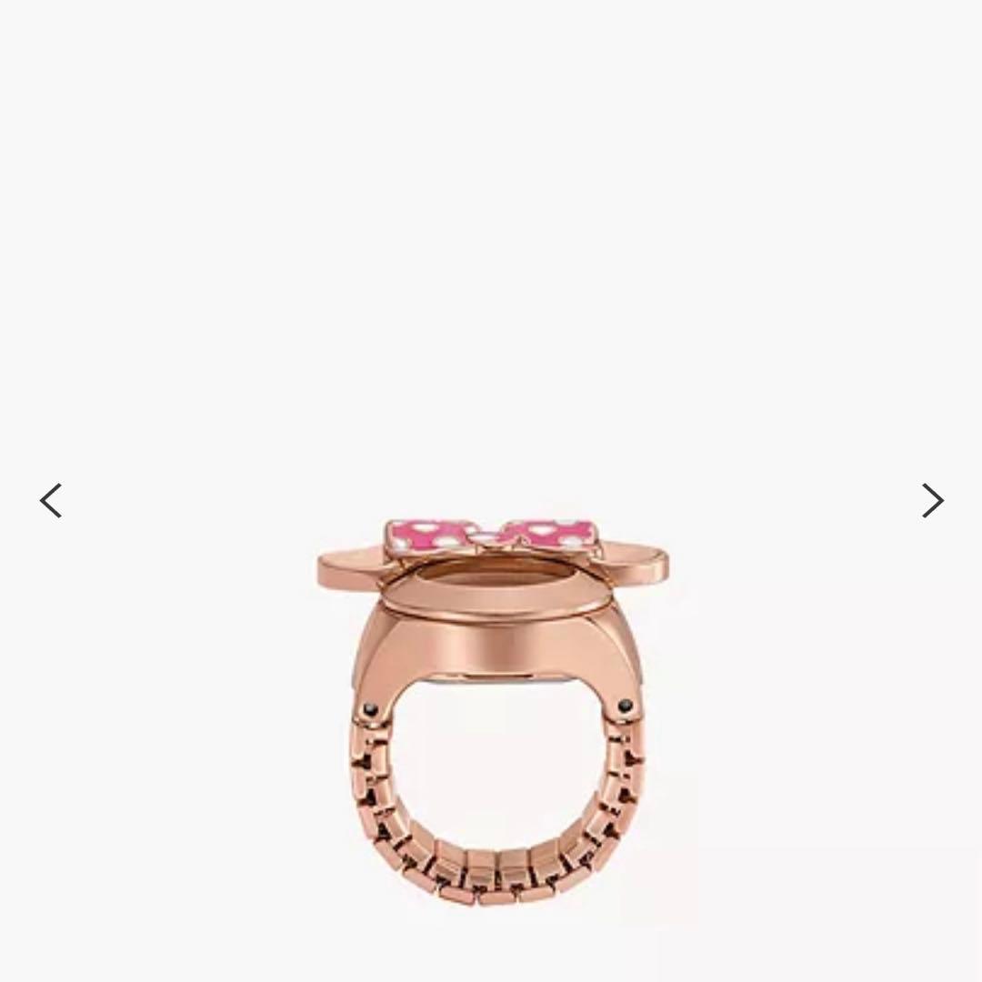 DisneyxFossilローズゴールドトーンステンレススチールウォッチリング