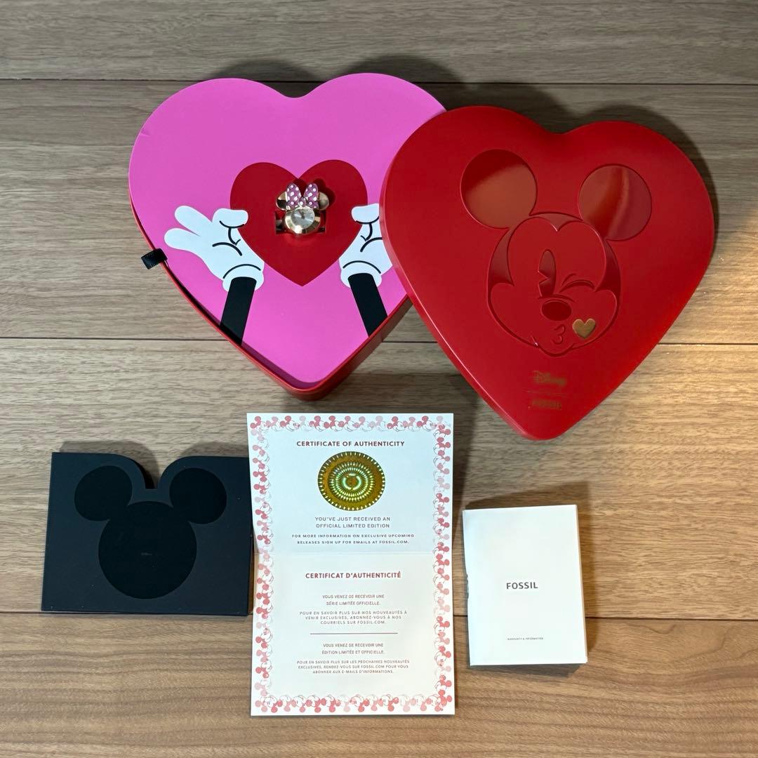 DisneyxFossilローズゴールドトーンステンレススチールウォッチリング