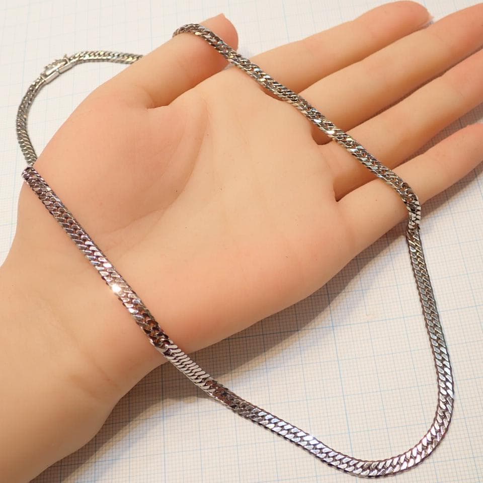 ■Pt850 喜平 6面Ｗダブル ネックレス 30g 50cm■プラチナ■キヘイ