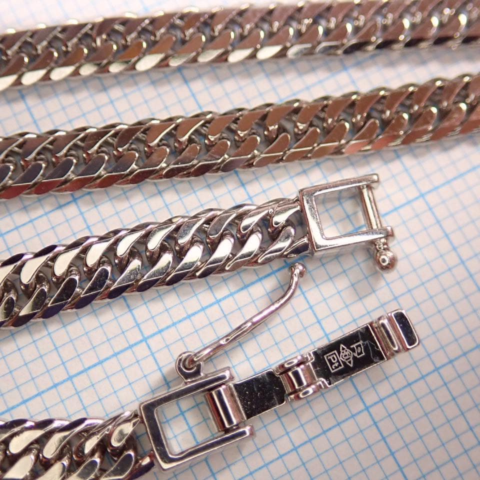 ■Pt850 喜平 6面Ｗダブル ネックレス 30g 50cm■プラチナ■キヘイ