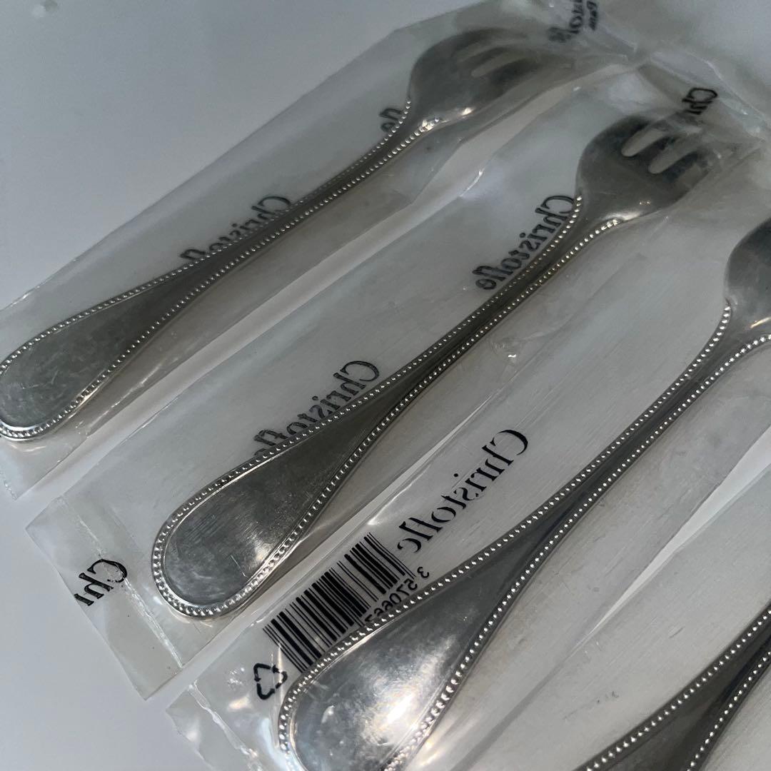 新品 Christofle クリストフルフォーク 6本セット バールシリーズ