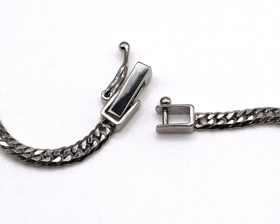 Pt850喜平ネックレス6面ダブル11g50cm造幣局検定マーク刻印入