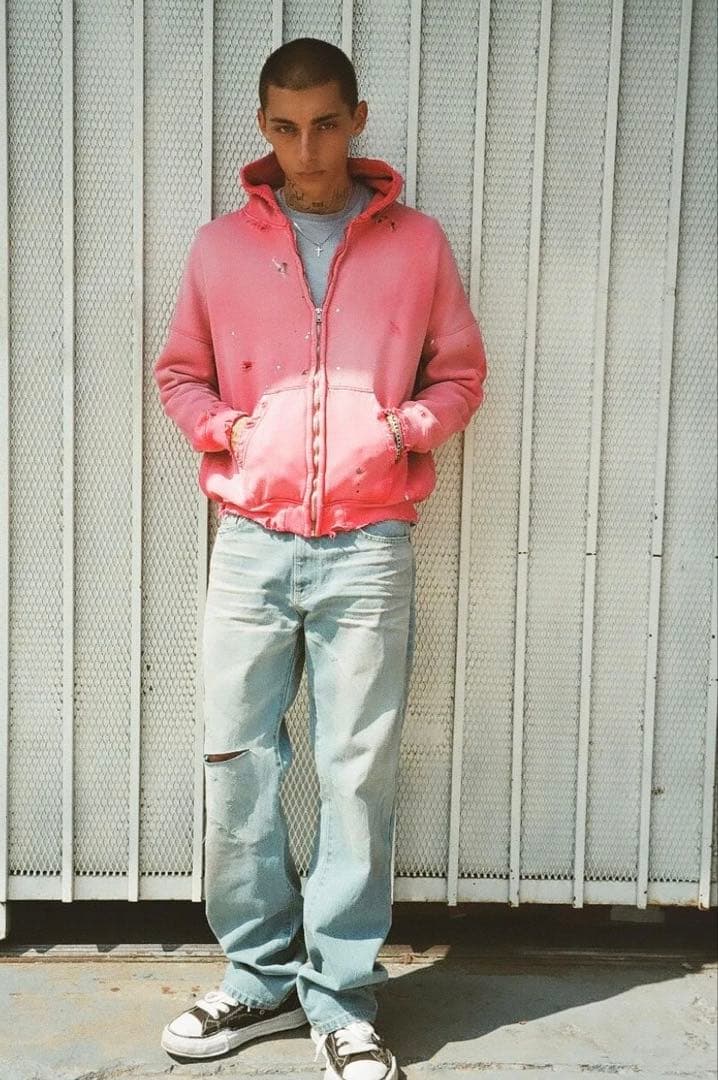 mooji mooji【新品未使用】ヴィンテージスウェットフーディー S