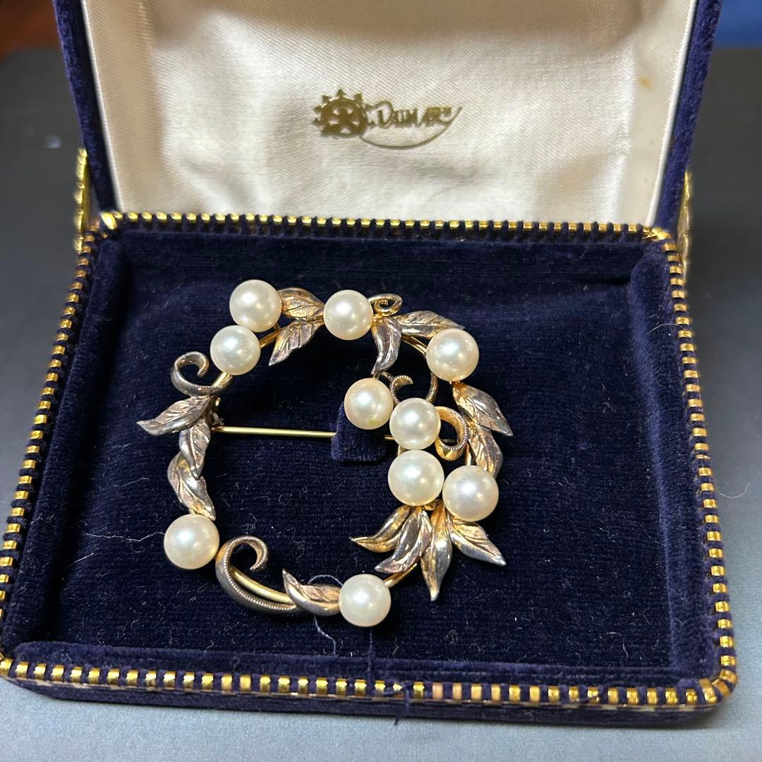 大丸製　ビンテージ真珠ブローチ