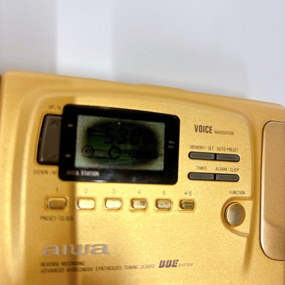 通電確認済み ジャンクAIWA ラジカセHS-JX909D ゴールド