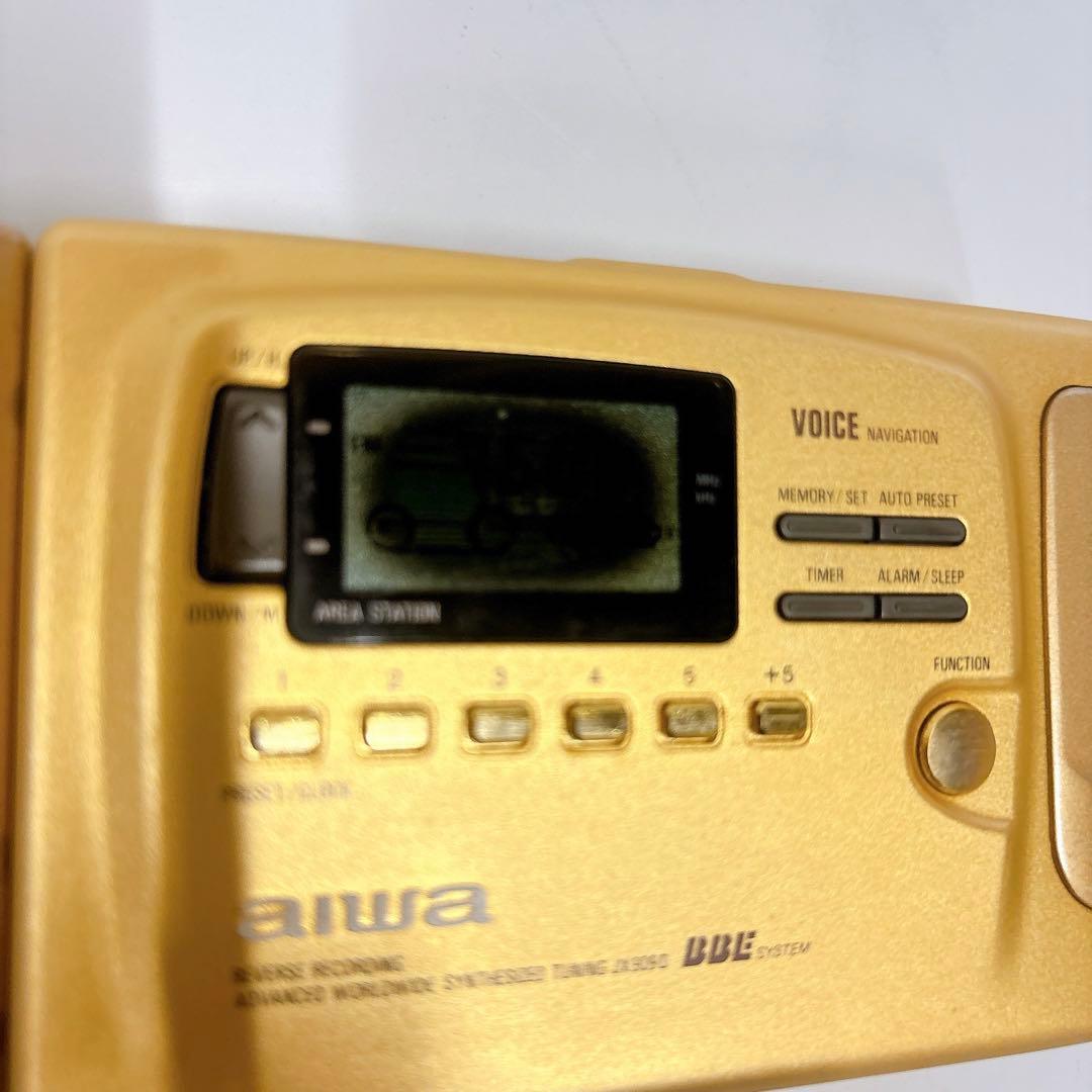 通電確認済み ジャンクAIWA ラジカセHS-JX909D ゴールド