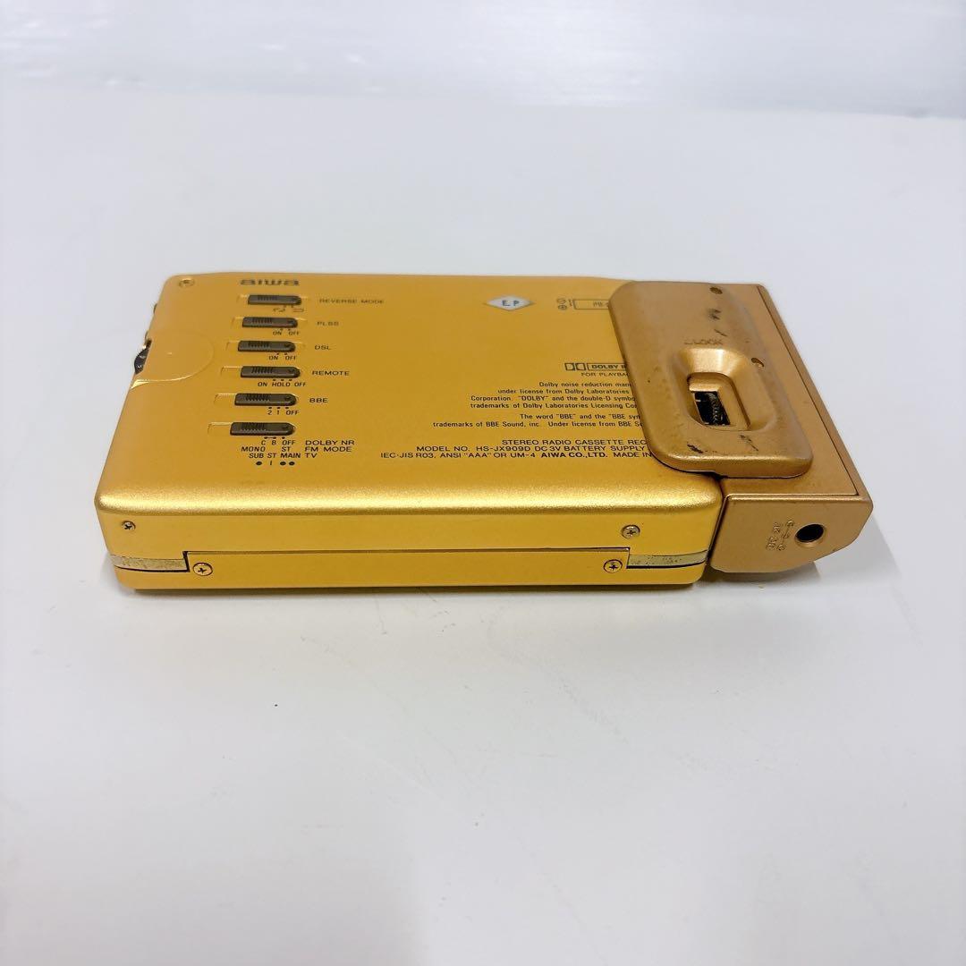 通電確認済み ジャンクAIWA ラジカセHS-JX909D ゴールド