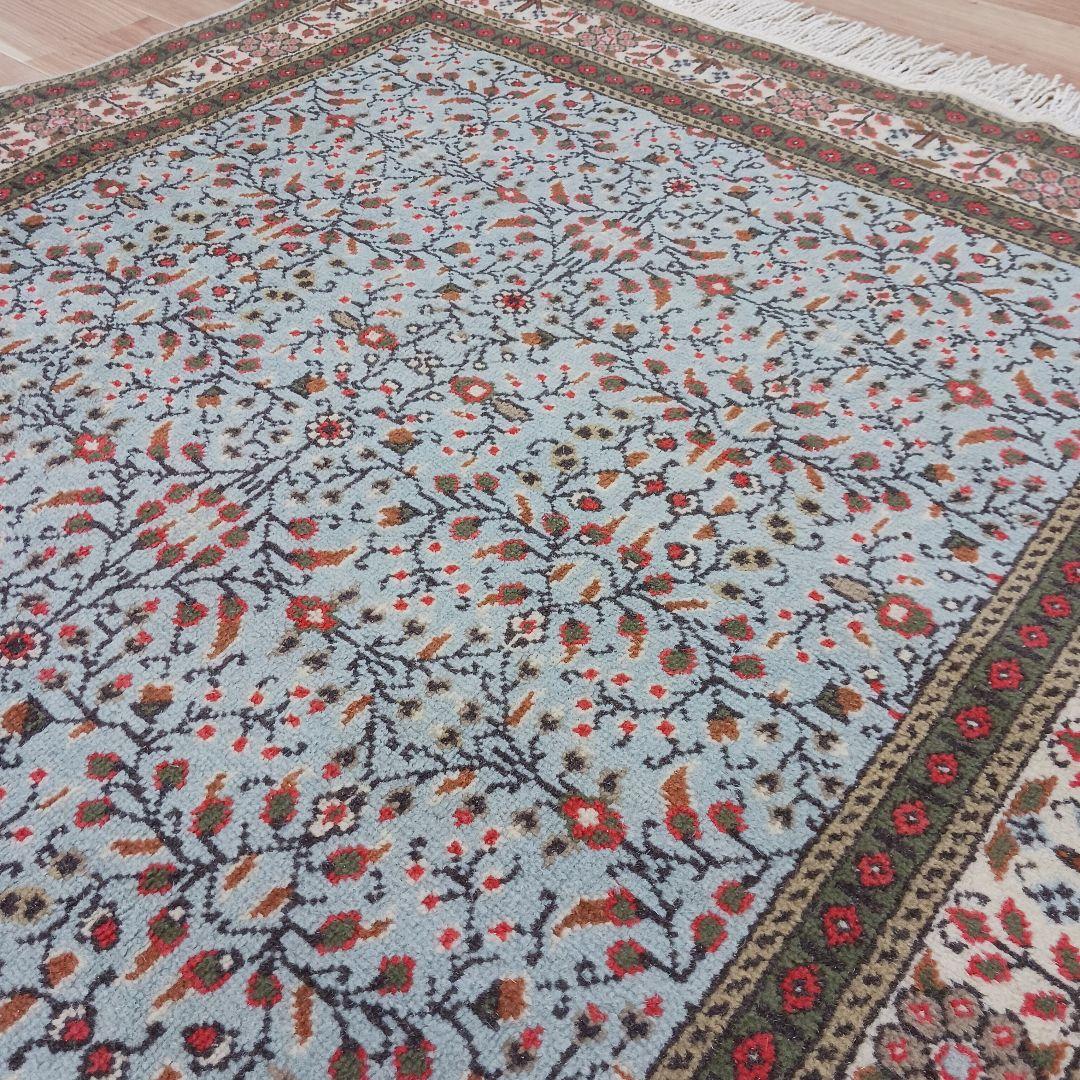 Y3352 トルコ カイセリ絨毯 ウール×コットン 手織り 182×116㎝