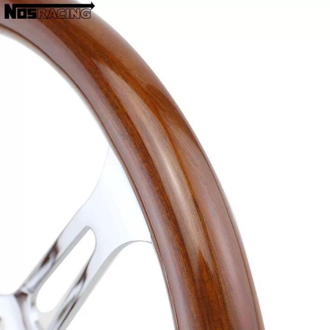 NARDI ナルディクラシックポリッシュウッドステアリング車ハンドル15センチ