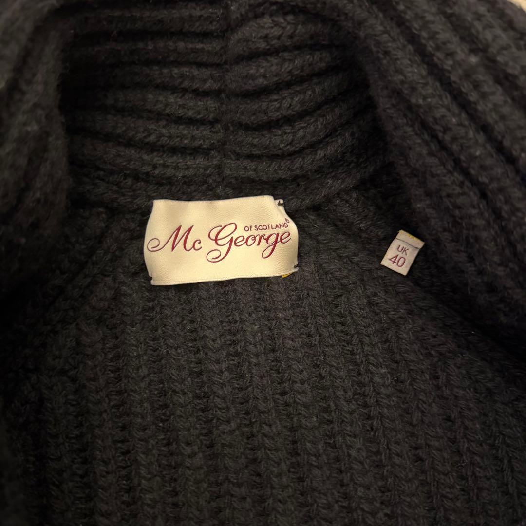 Mc e ショールカラーニットカーディガン