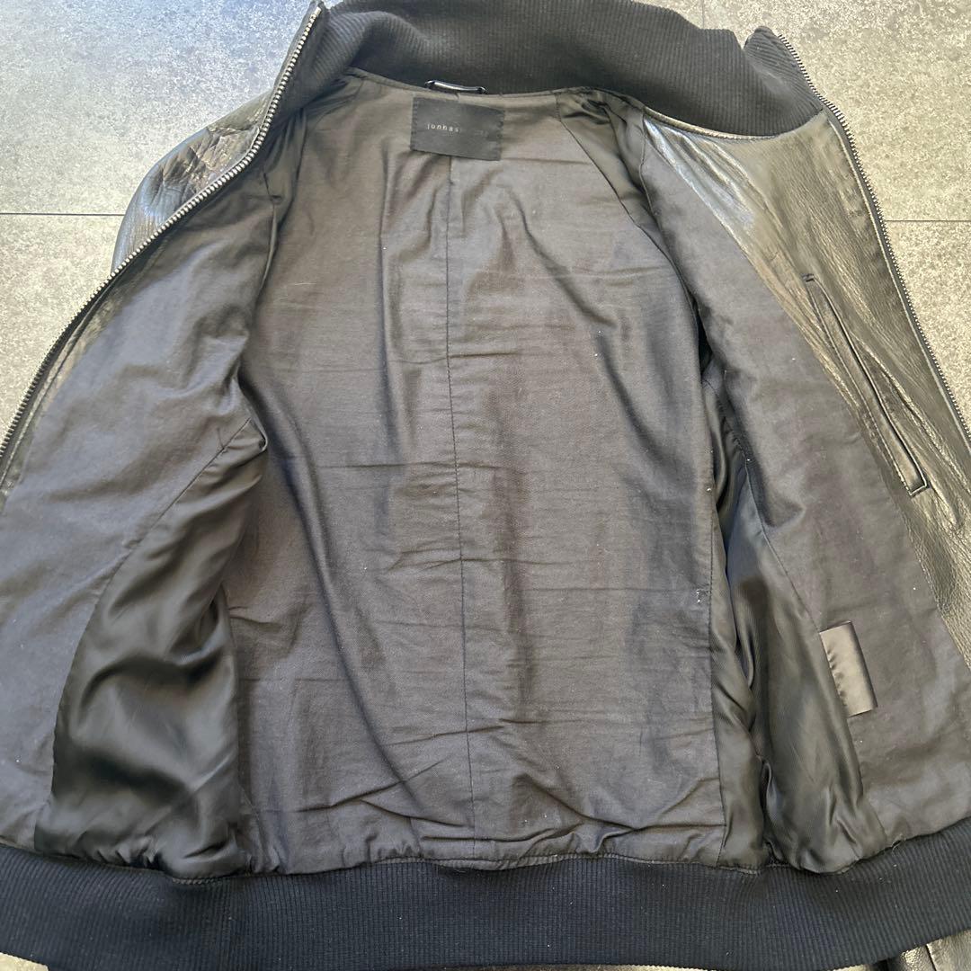 junhashimoto ブラックレザーライダースジャケット　サイズ3