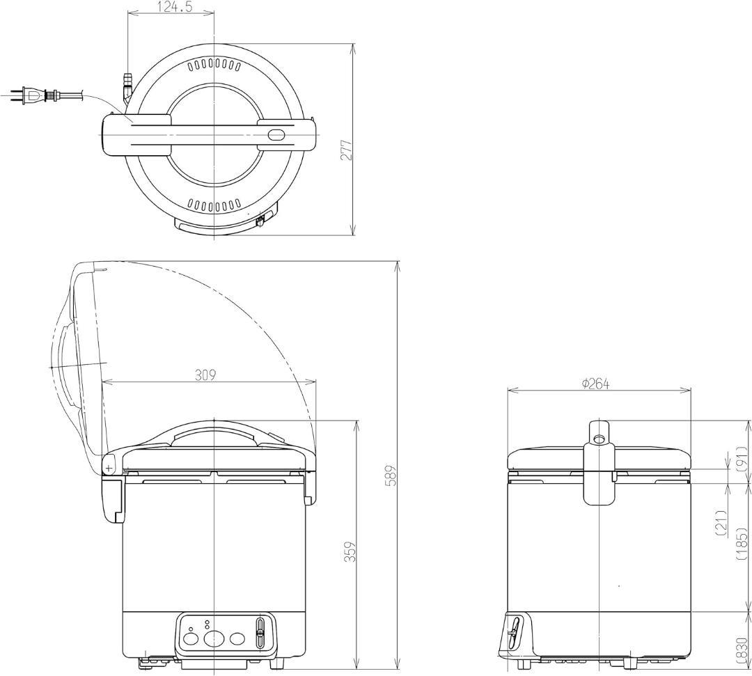 リンナイ ガス炊飯器 「こがまる」 RR-100VQ(DB)/LP