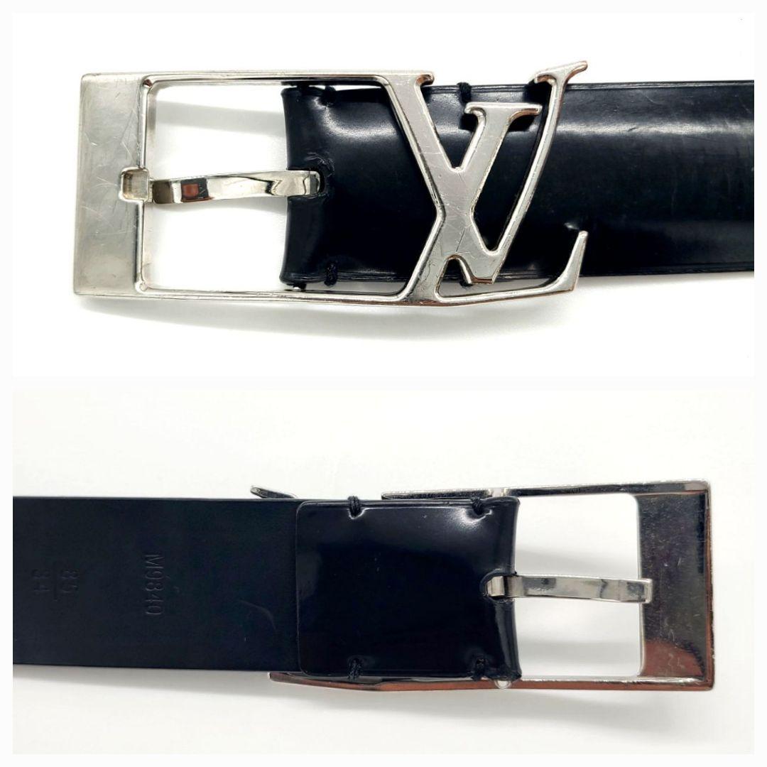 ルイヴィトン M9840 サンチュール アナグラム ブラック ベルト 85