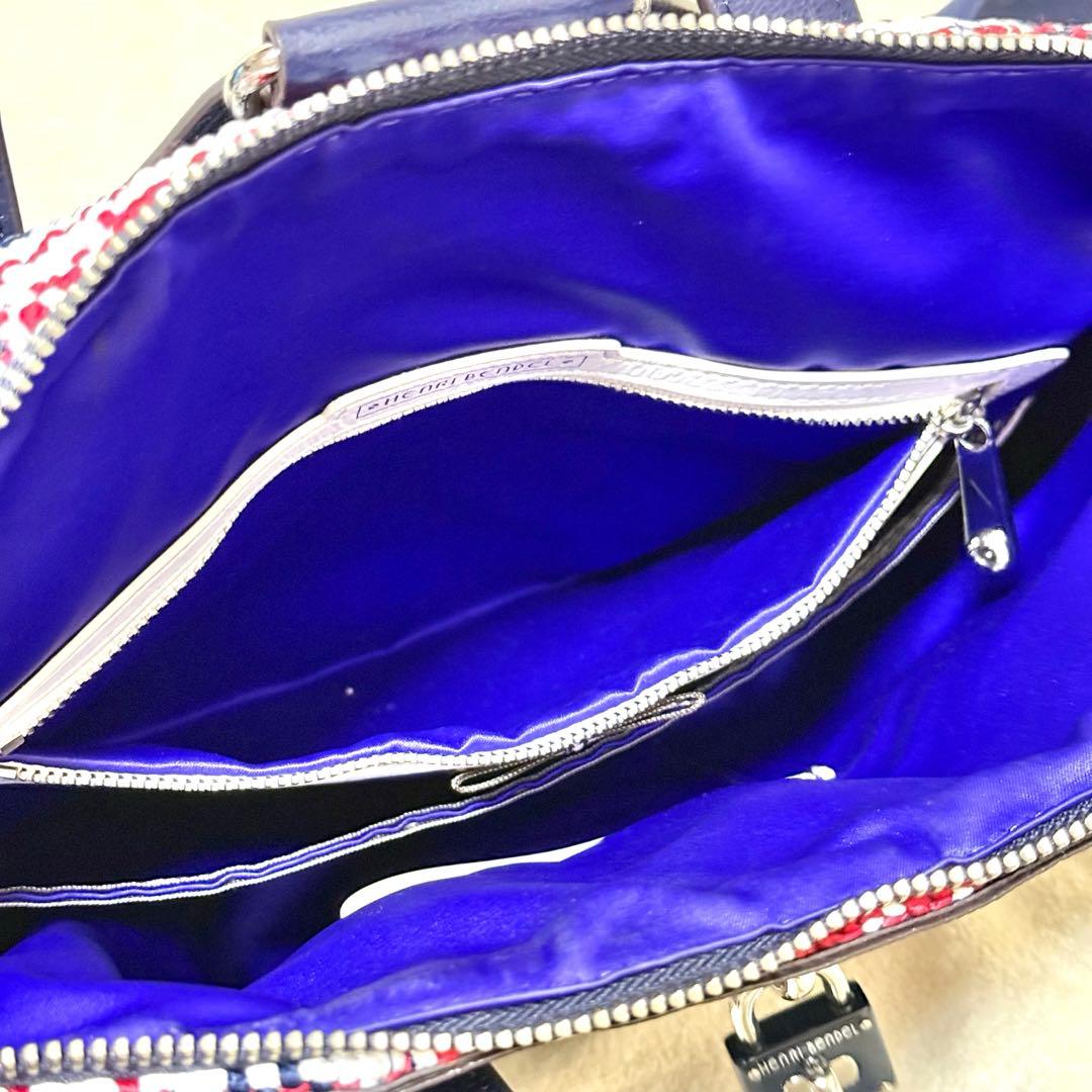 希少 良品 HENRI BENDEL ツイード リュック 3way レザー