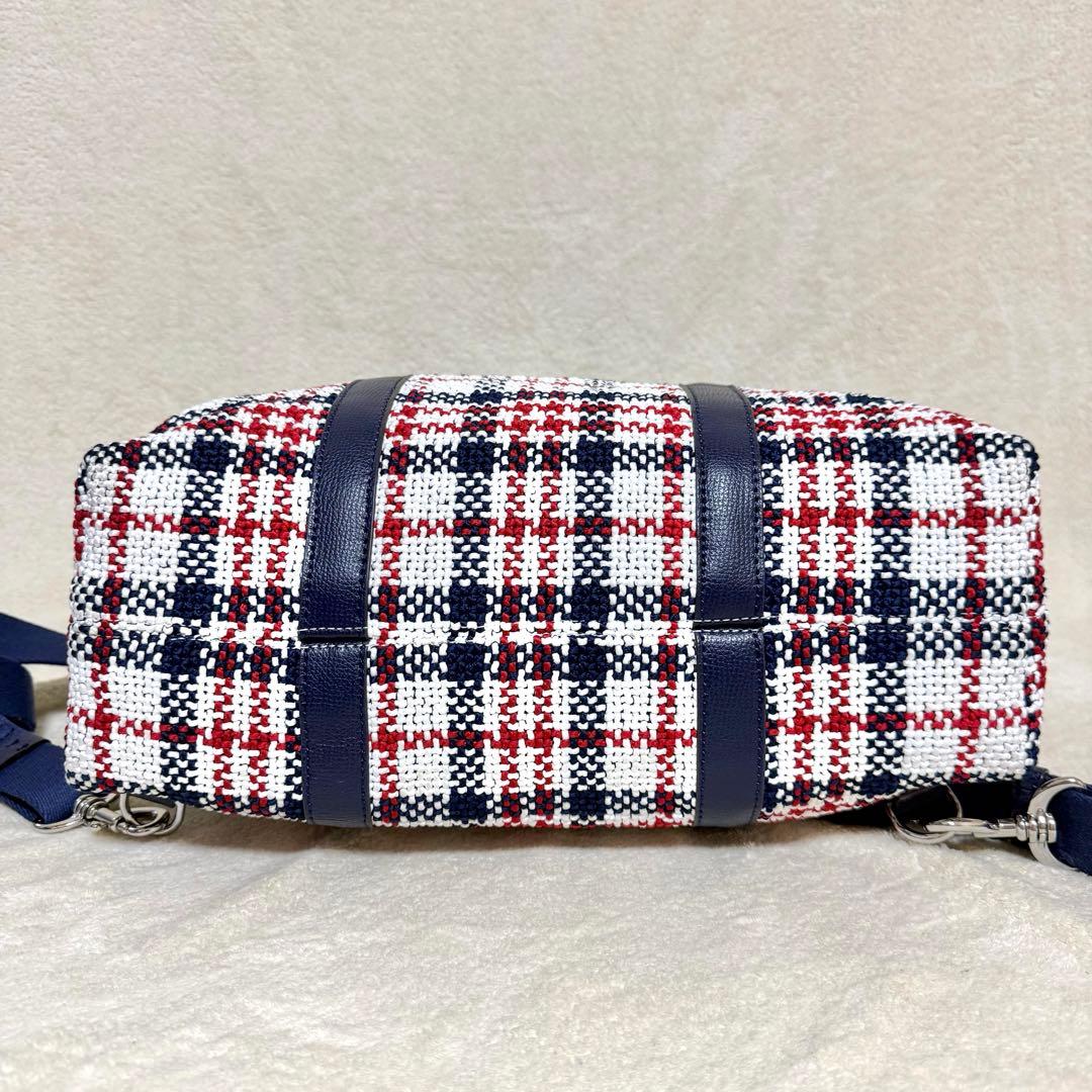 希少 良品 HENRI BENDEL ツイード リュック 3way レザー