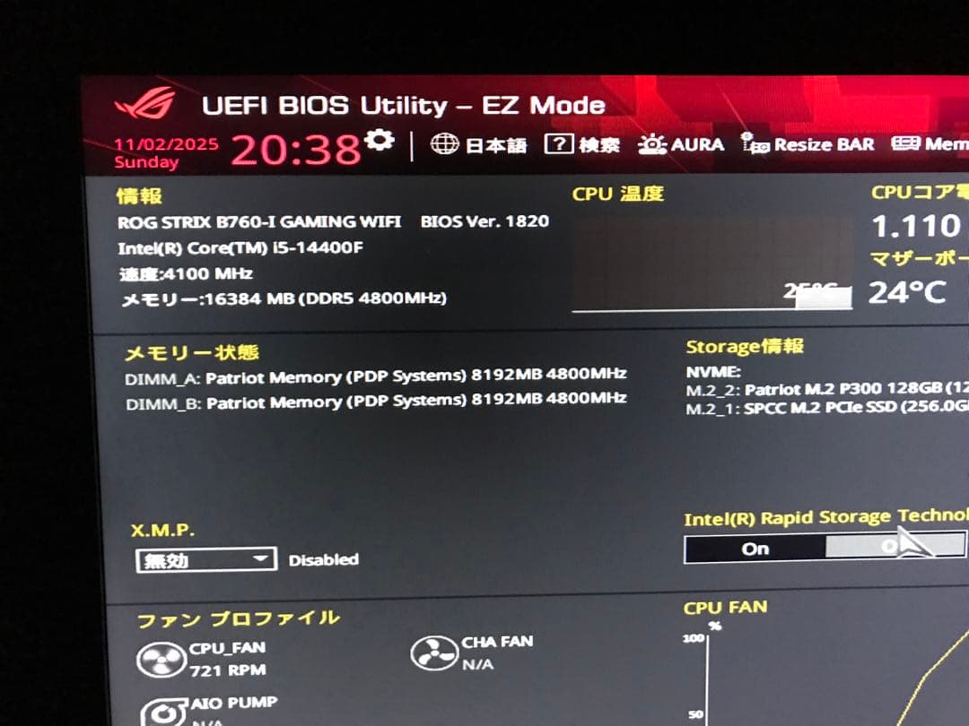 ROG STRIX B760I GAMING WIFI セット