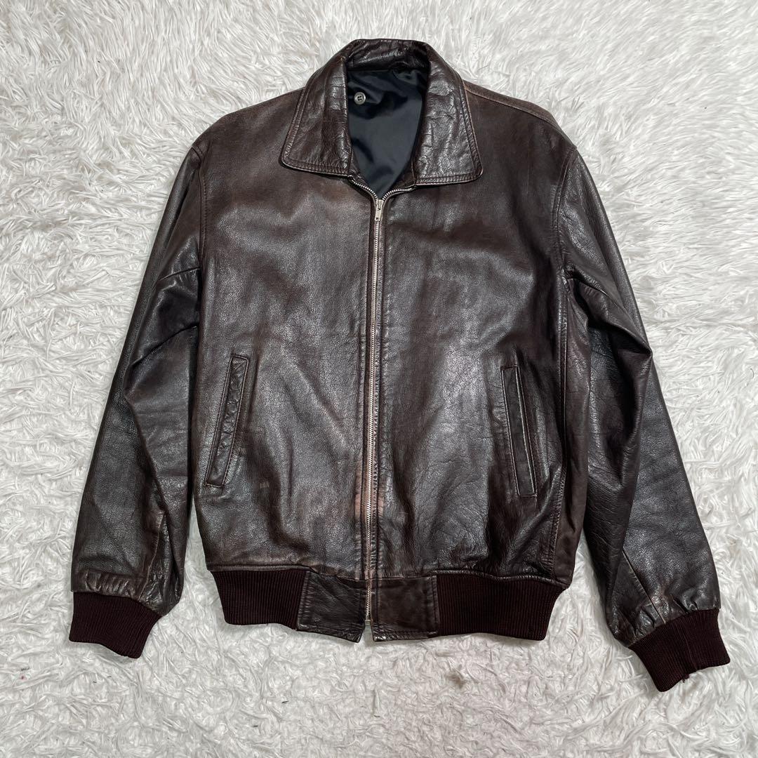 ヴィンテージ　A-2 レザージャケット　ダークブラウン　LL