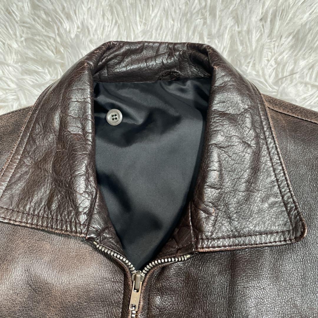 ヴィンテージ　A-2 レザージャケット　ダークブラウン　LL