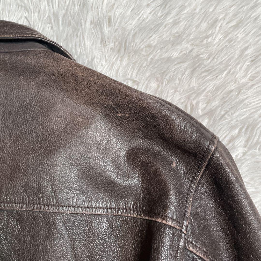 ヴィンテージ　A-2 レザージャケット　ダークブラウン　LL