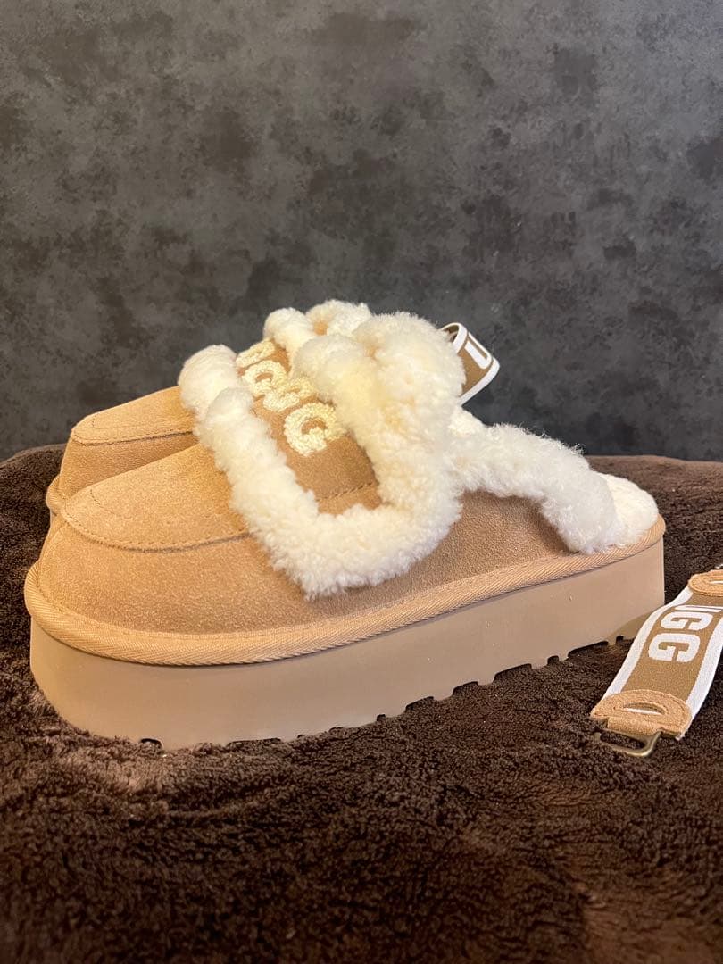 UGG アグ ブラウン 厚底サボサンダル ブーツ24CM
