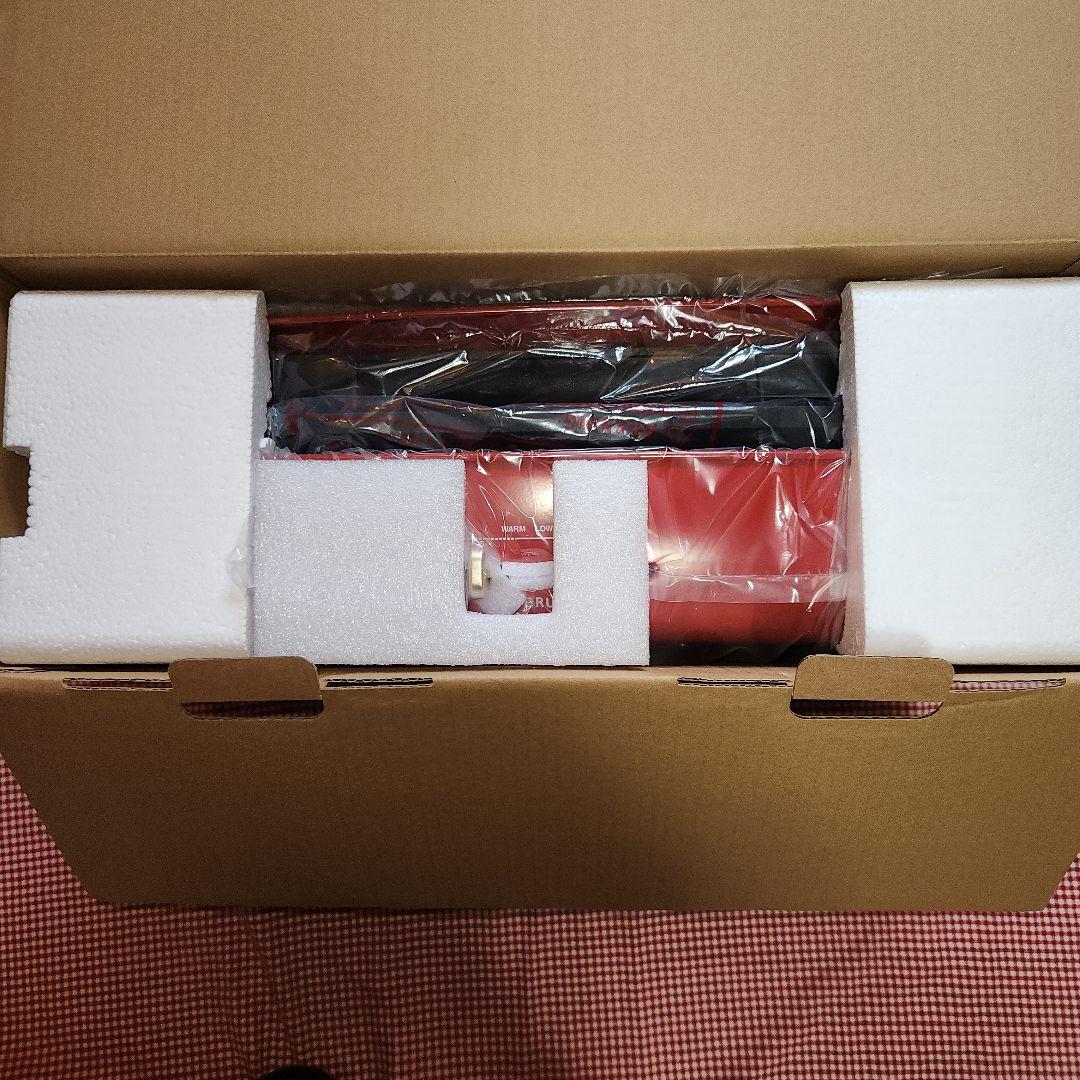 新品未使用BRUNO ホットプレート グランデサイズ レッド+レシピ本付き