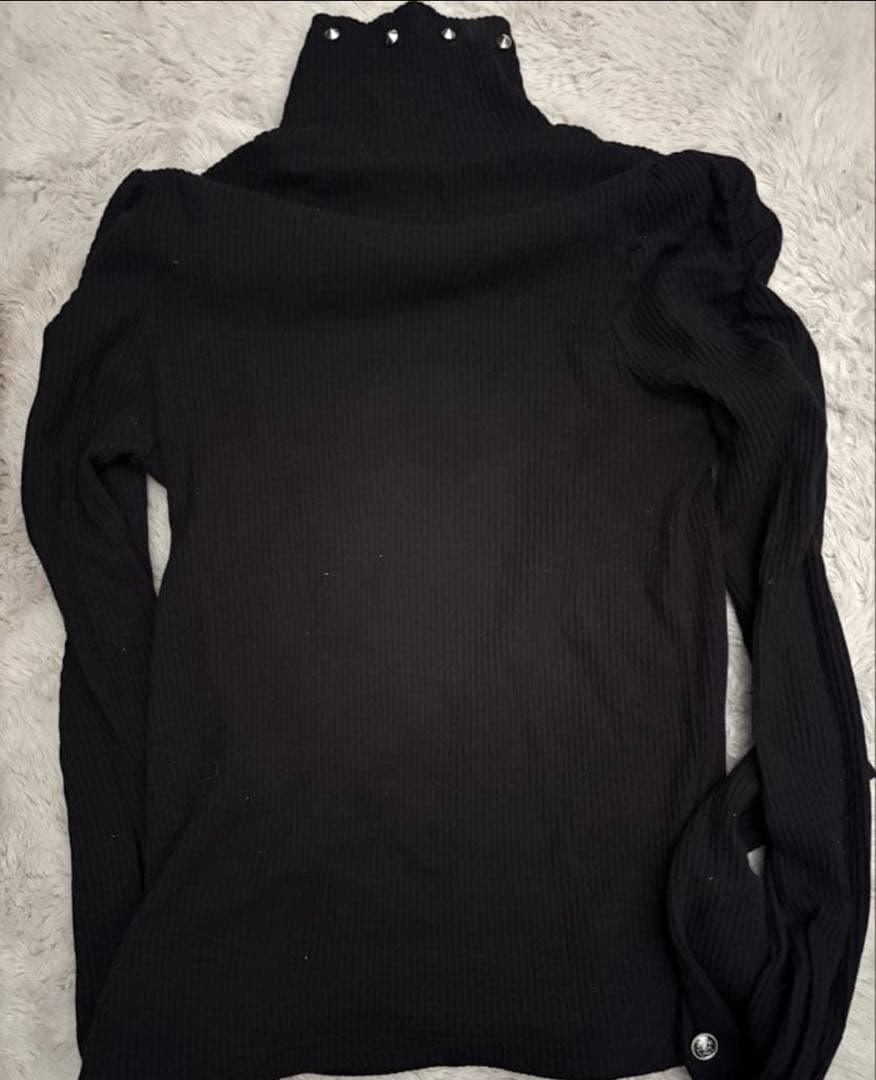 dimmoire くしゅくしゅニットトップス ブラック