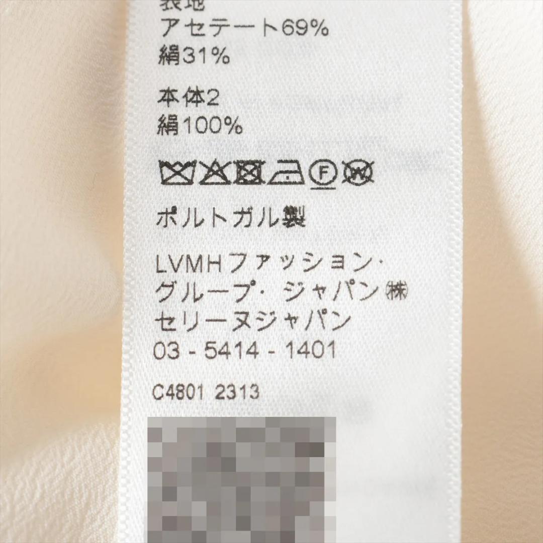 【未使用級】セリーヌ シルク×アセテート ブラウス 36 アイボリー