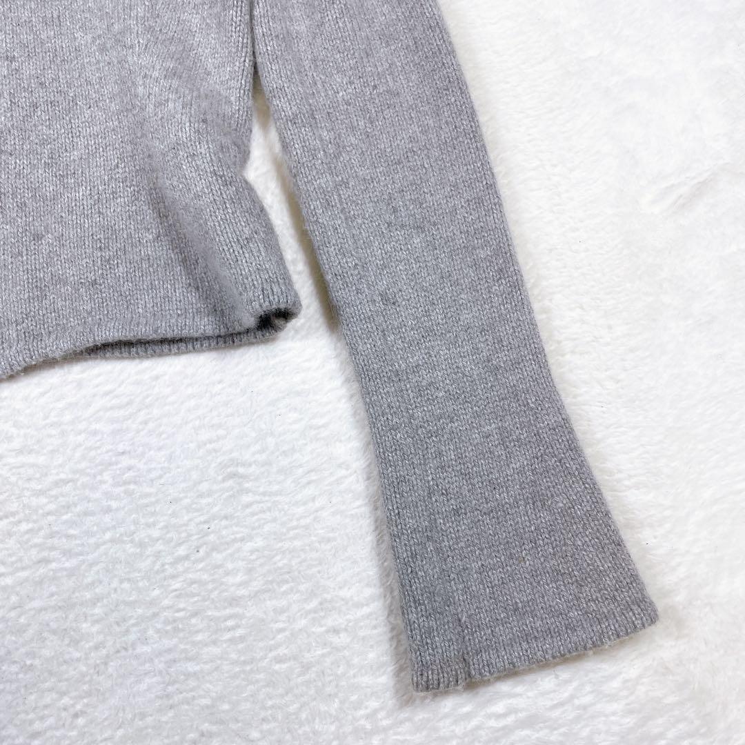 フォクシーブティック　ダブルジップ　カーディガン　カシミヤ　グレー