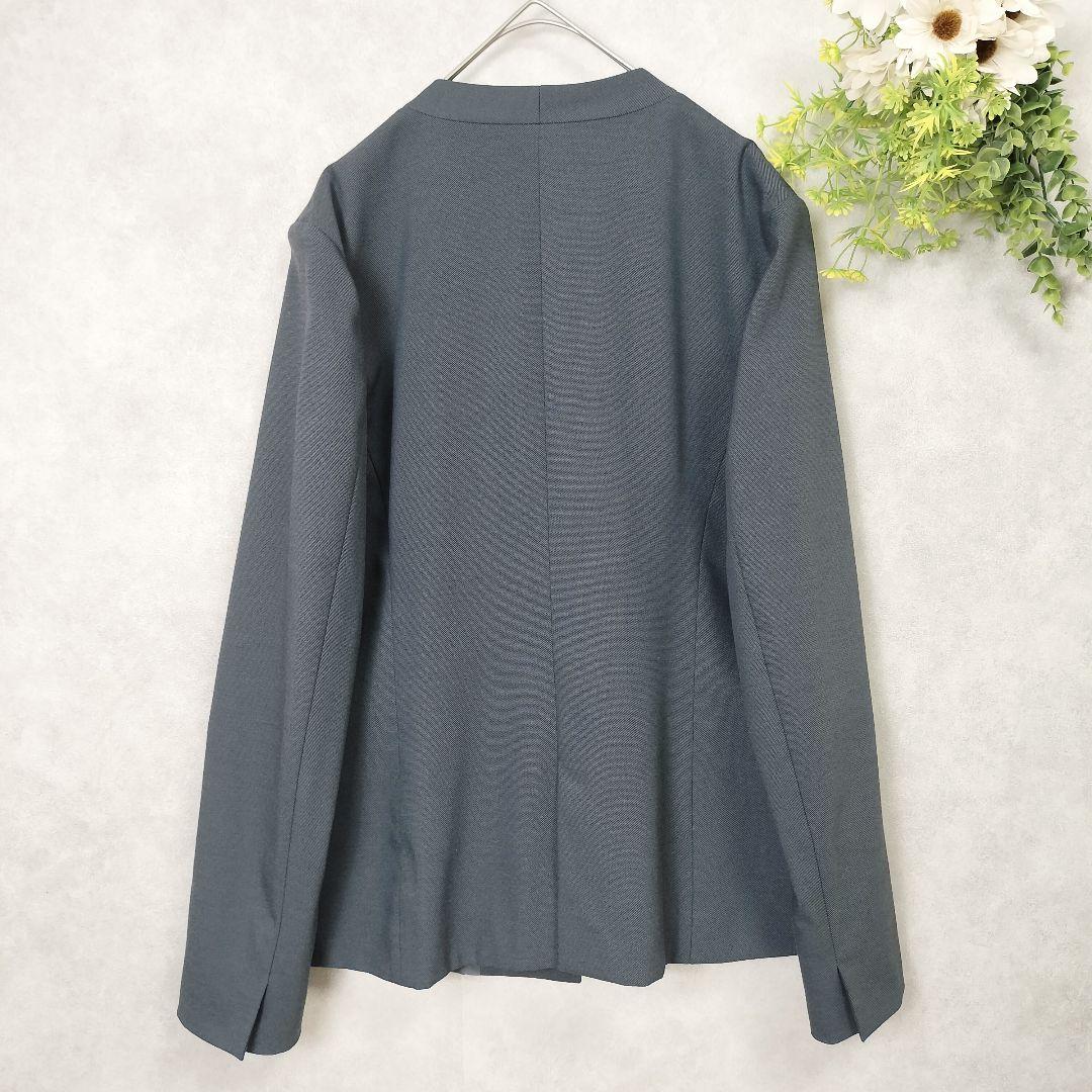 グリーンレーベルリラクシング 洗える ストレッチ ノーカラー パンツスーツ