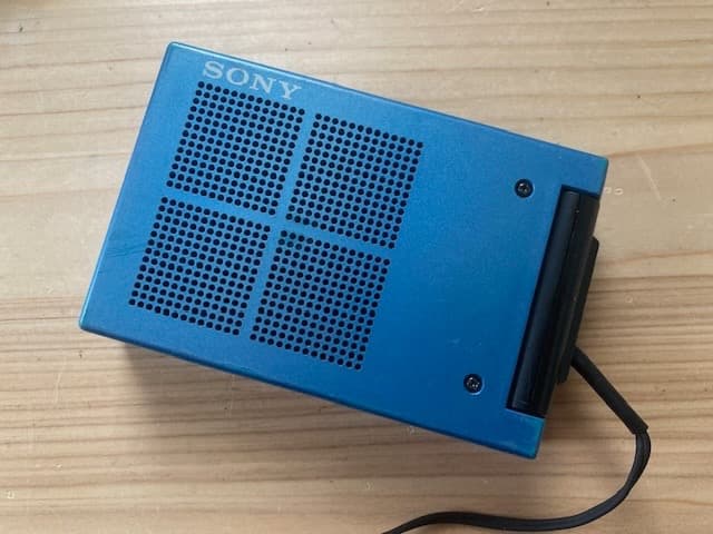 超希少品 整備済完全動作品 折りたたみ式スピーカー SONY SS-WM20 青