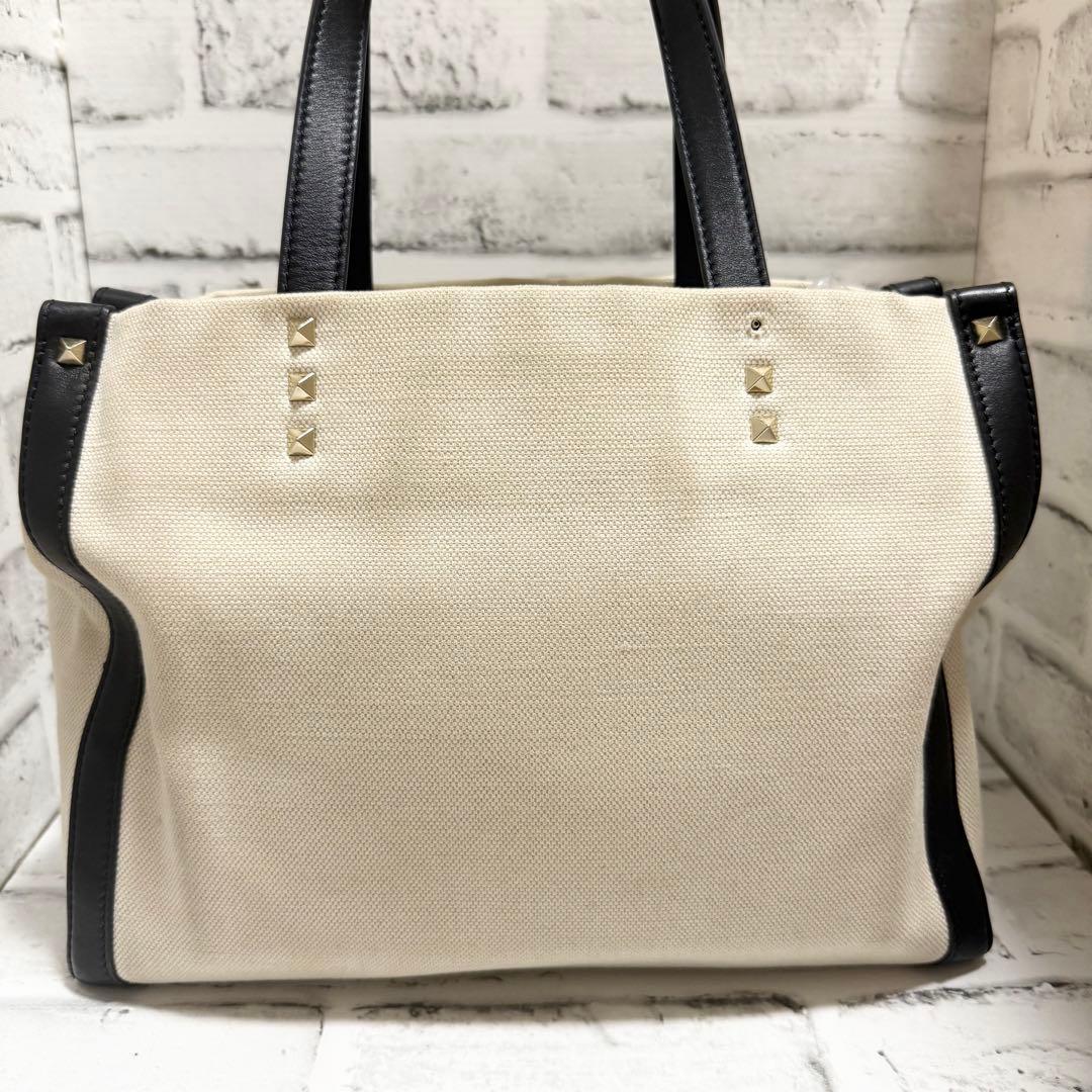 2way✨ヴァレンティノ VLTN トートバッグ スタッズ キャンバス レザー