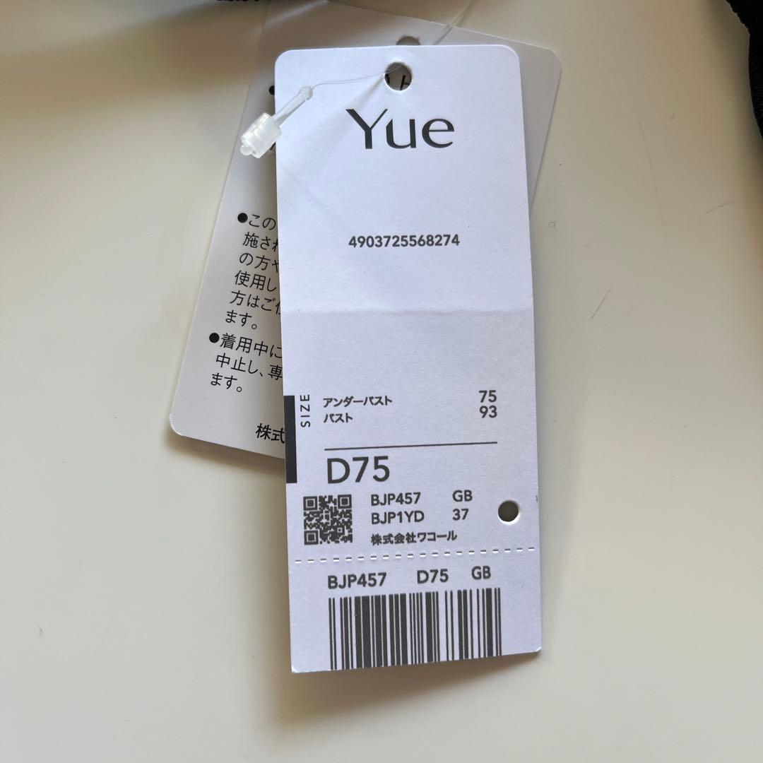 Yue 黒 レース プッシュアップブラ D75