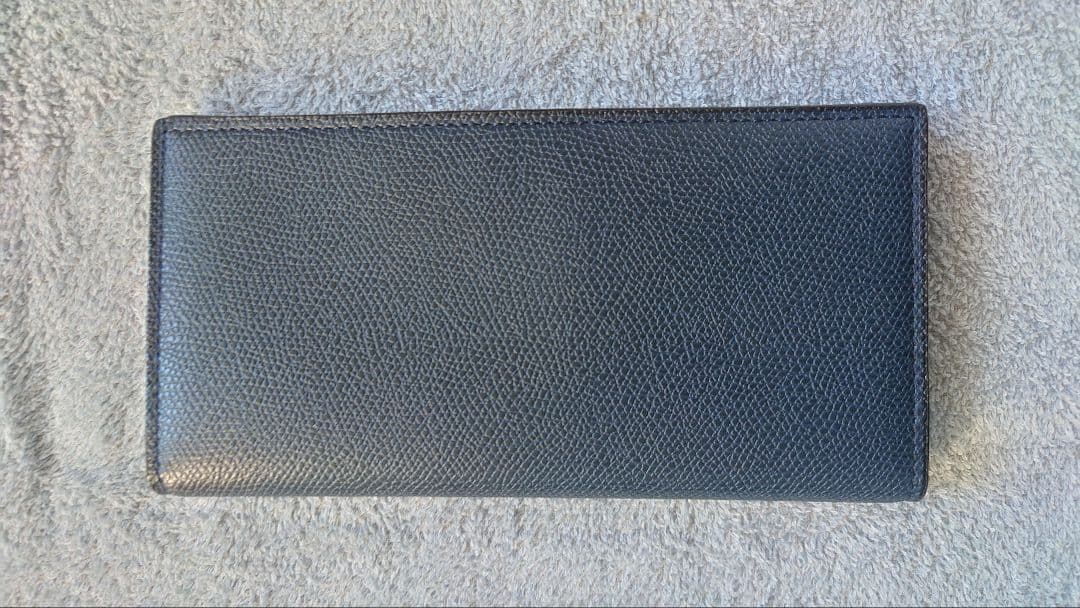 Valextra ネイビー レザー 長財布