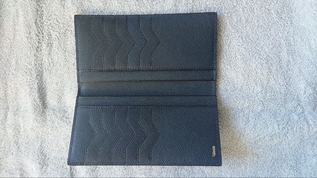 Valextra ネイビー レザー 長財布