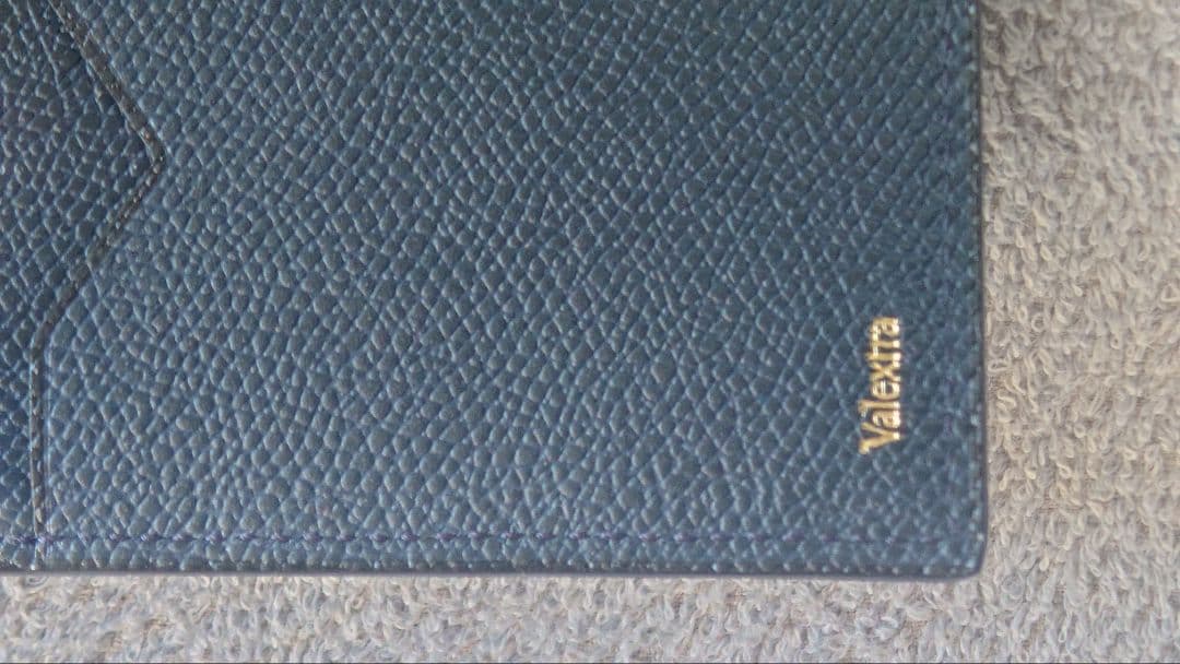 Valextra ネイビー レザー 長財布