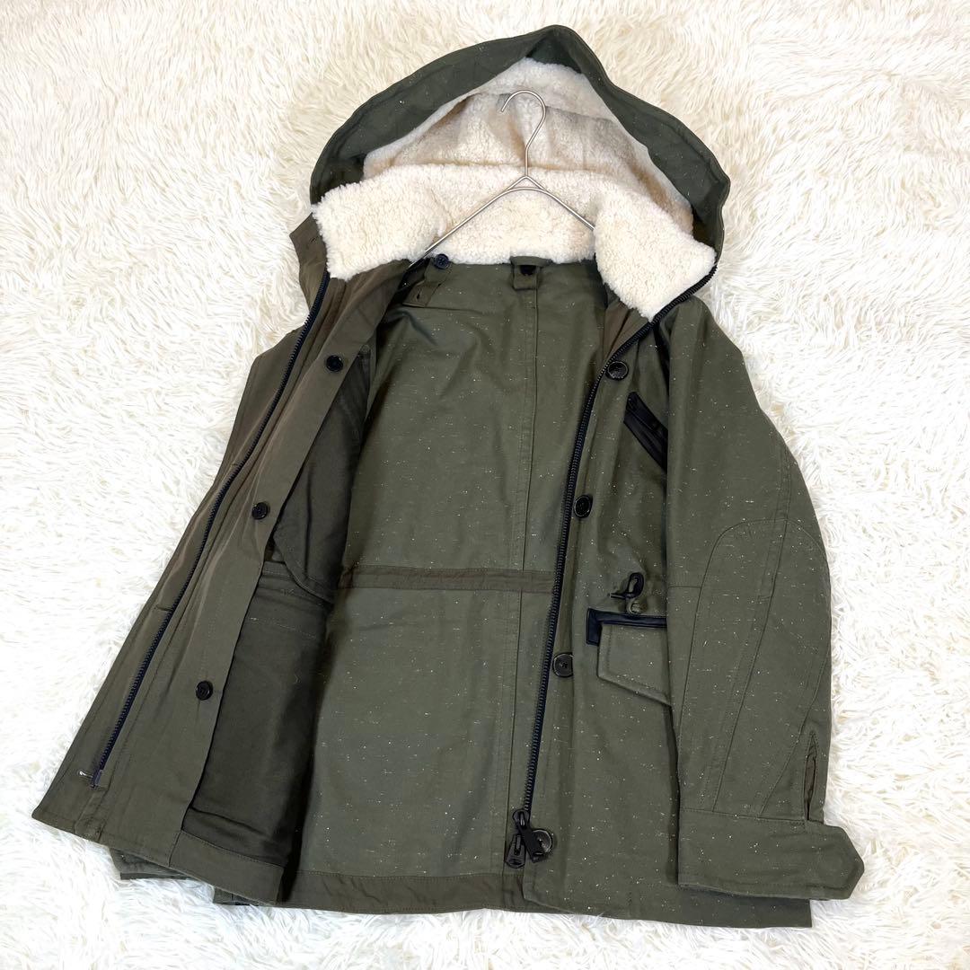 極美品✨ デンハム ボアライナー付 マウンテンパーカー モッズコート 3way
