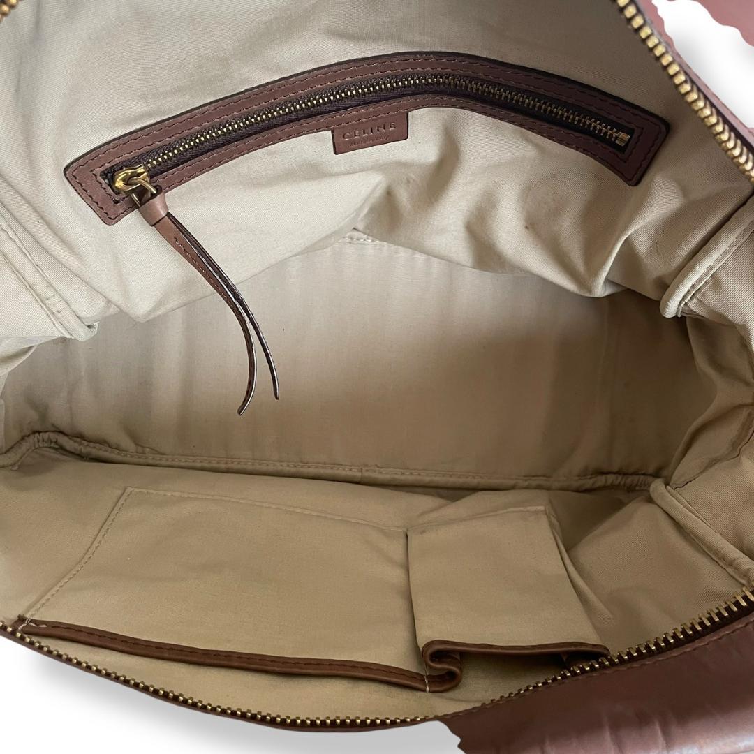 【希少】 CELINE セリーヌ ボストンバッグ オールレザー ブラウン 茶色