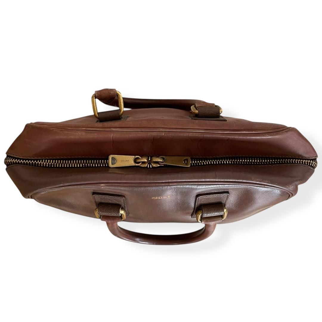 【希少】 CELINE セリーヌ ボストンバッグ オールレザー ブラウン 茶色