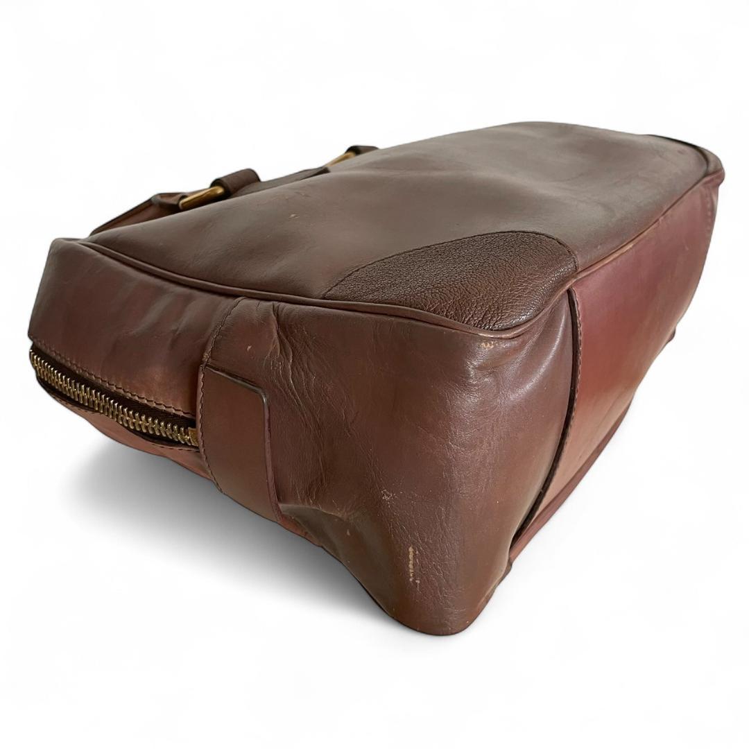 【希少】 CELINE セリーヌ ボストンバッグ オールレザー ブラウン 茶色