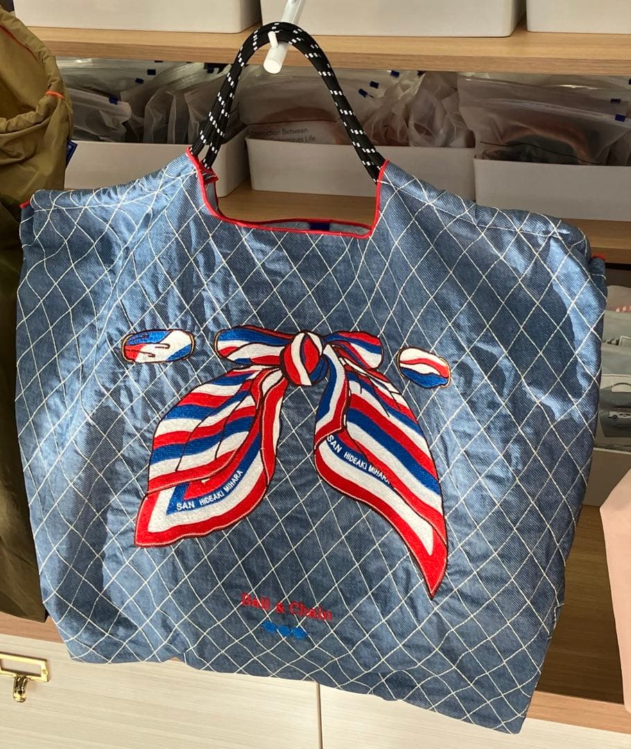 新品完売品ボールアンドチェーン表参道限定デニムリボンL