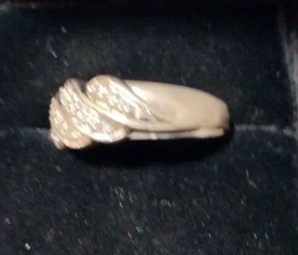 SILVER デザイン ダイヤモンド リング サイズ19 0.3