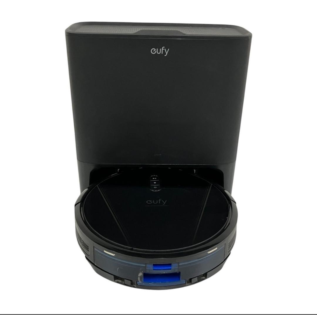 美品 Anker eufy ロボット掃除機本体 ブラック 自動ごみ捨て 水拭き◯