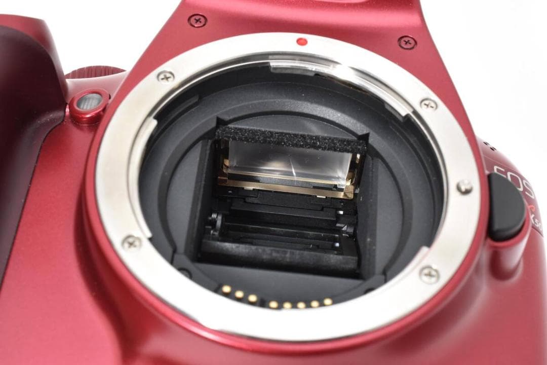 【外観美品】Canon EOS KISS X50 ボディ レッド 動作品