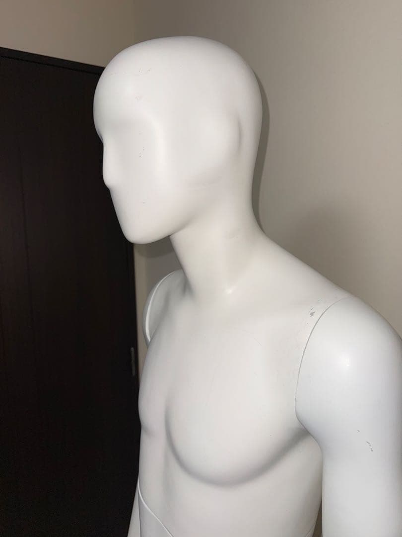 男性　全身トルソー　マネキン　白　高さ調整可能　ディスプレイ　店舗用品　ビジネス