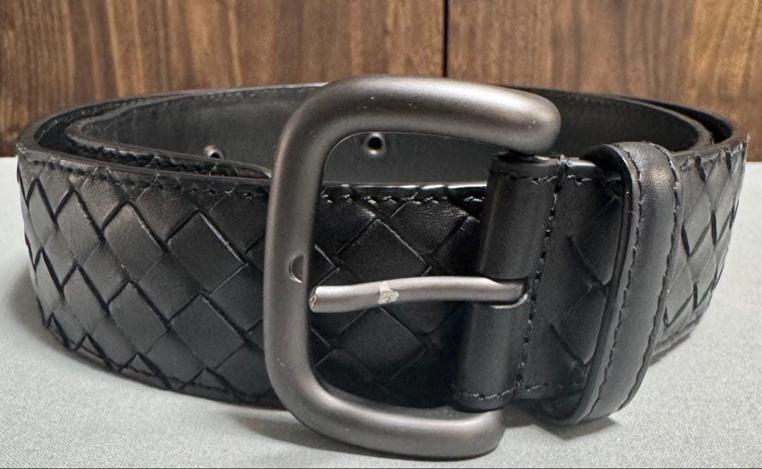 BOTTEGA VENETA 編み込みレザーベルト 85cm