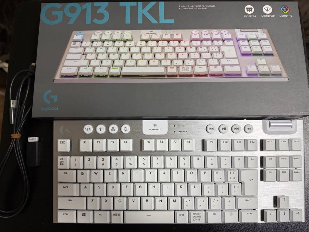 Logitech G913 TKL ワイヤレスキーボード(茶軸)