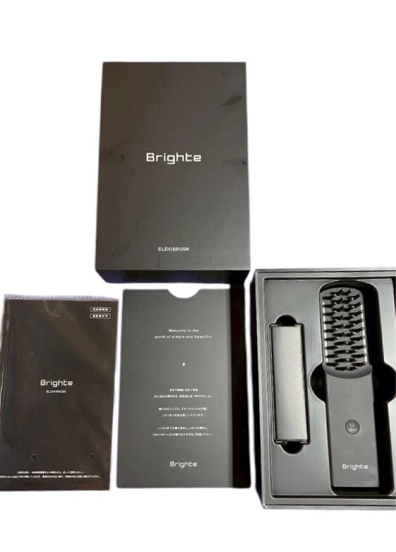 美品Brighte ELEKI BRUSH＋ブラシ型美顔器　説明書付き