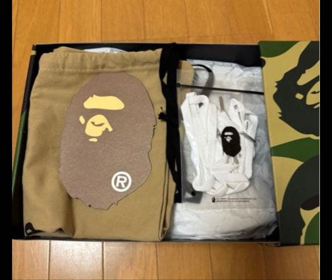 完品　A BATHING APE BAPE STA White/Green