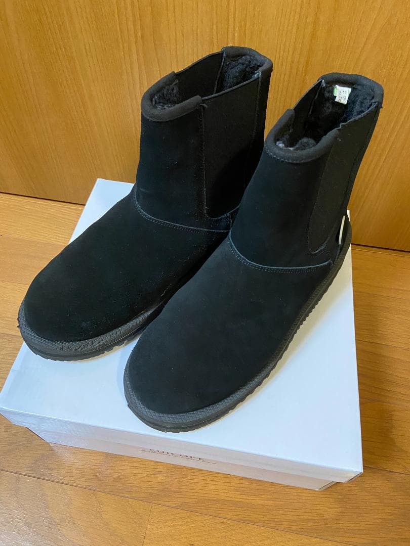 L'Appartement別注　SUICOKEムートンサイドゴアブーツ黒25cm
